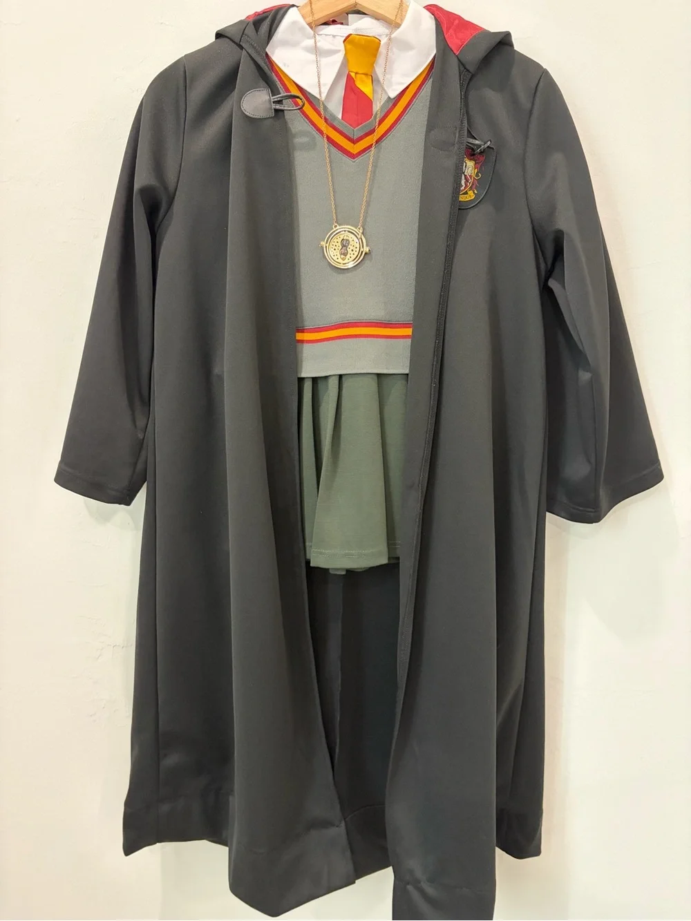 Harry Potter Black Kids Long Wizard Robe Jacket with Crest